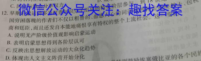 南宁三中2022-2023学年度下学期高二期中考试(2023.04)历史