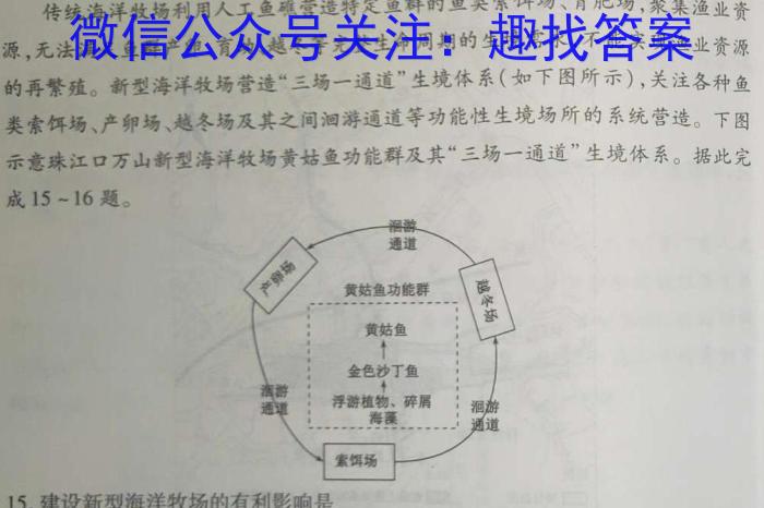 陕西省2023届九年级模拟检测卷(23-CZ135c)地理.