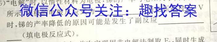 安徽省2024届八年级下学期教学质量检测（六）化学