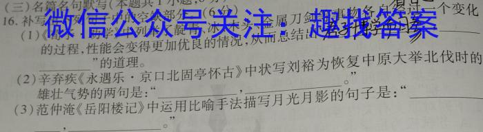 2023年高三学业质量检测 全国乙卷模拟(一)语文