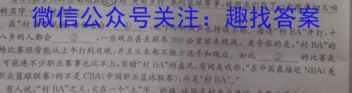 安徽省2022~2023学年度皖北县中联盟5月联考(3451C)语文