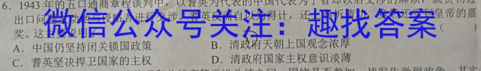 皖智教育 安徽第一卷·省城名校2023年中考最后三模(一)历史