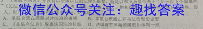 炎德英才大联考 雅礼中学2023届模拟试卷(一)历史