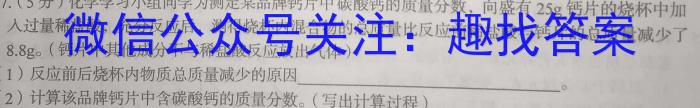 河南省2023年南阳名校联谊九年级第一次联考试卷化学