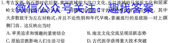 广西2023年4月高中毕业班第三次联合调研考试历史