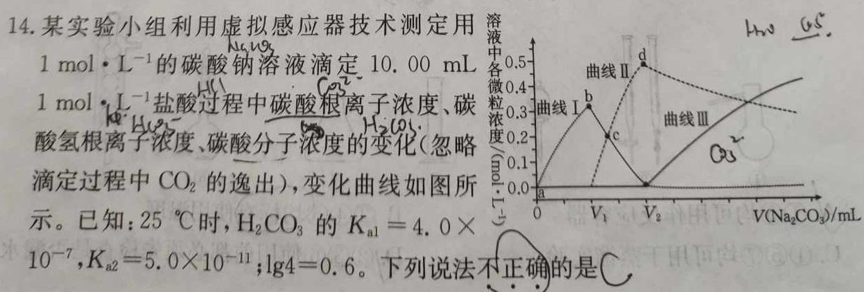 天一大联考 2022-2023学年(下)高一年级期中考试化学