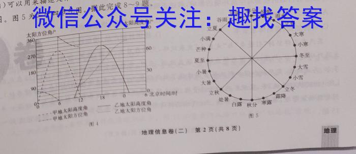 2023届衡水金卷先享题压轴卷答案 老高考(JJ)一地理.