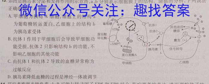 2023年华师一附中高三年级联合考试(湖北卷)生物