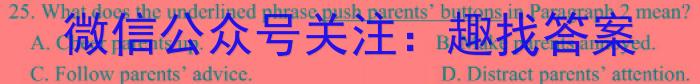 2023届河南省中考适应性检测卷（23-CZ139c）英语