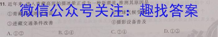 安徽省2025届七年级下学期教学评价二（期中）地理.