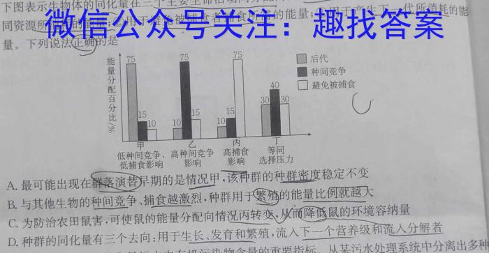 2023年普通高等学校全国统一模拟招生考试 新未来4月高二联考生物