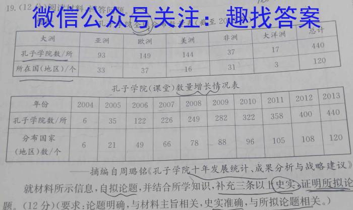 江西省2023年学考水平练习（五）历史