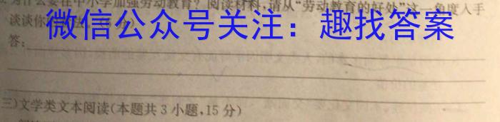 师大名师金卷2023年陕西省初中学业水平考试（二）语文