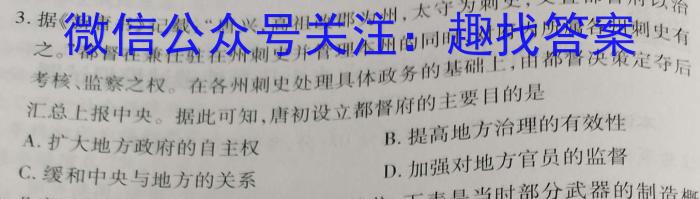 湖南省娄底市2023届高考仿真模拟考试历史
