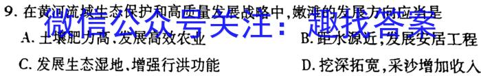 2023年陕西省普通高中学业水平考试全真模拟(A)地理.