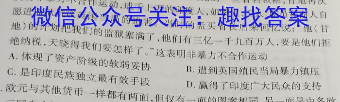 2023年普通高等学校招生全国统一考试(银川一中第二次模拟考试)历史