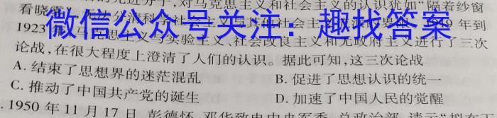 安徽省2023年下学期九年级学业水平测试模拟卷（三）历史