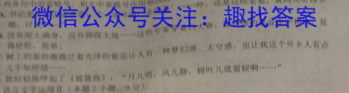 湘教考苑2023年高考模拟试卷(试题卷一)语文