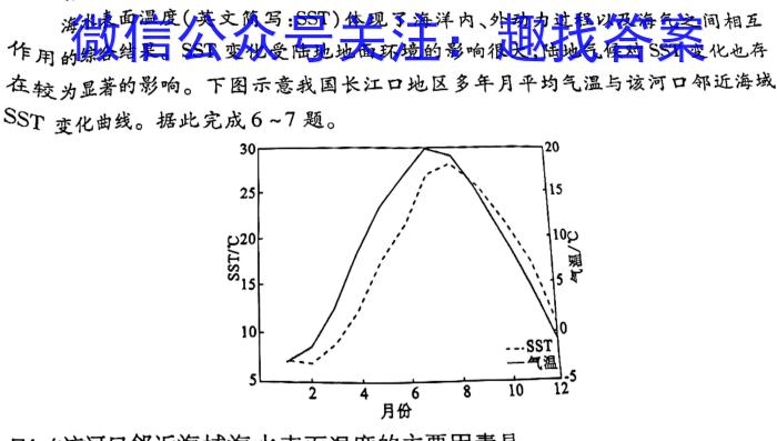 衡水金卷先享题压轴卷2023答案 新教材二s地理