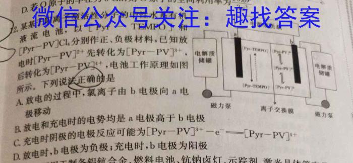 2023年普通高等学校招生全国统一考试专家猜题卷(四)化学