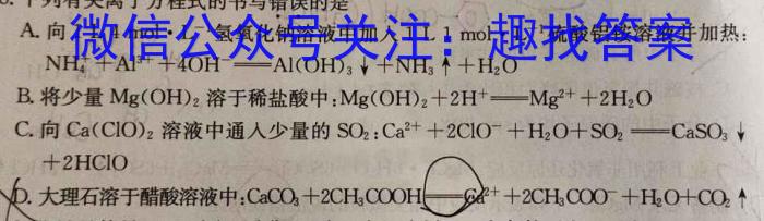 2022-2023学年安徽省七年级下学期阶段性质量监测（七）化学