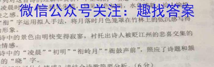 2023届重庆市高三第二次诊断性考试（重庆二诊）语文