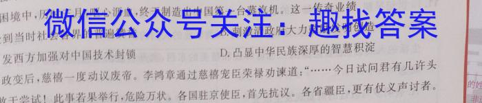 皖智教育·省城名校2023年中考最后三模（一）历史