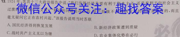 陕西省2023年九年级模拟检测卷历史