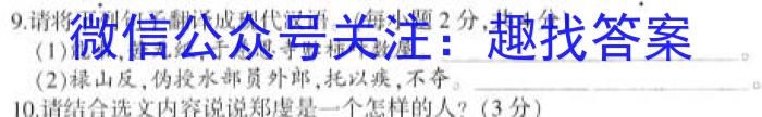 新时代NT名校联合体2024-2023学年高二第二学期期中考试语文