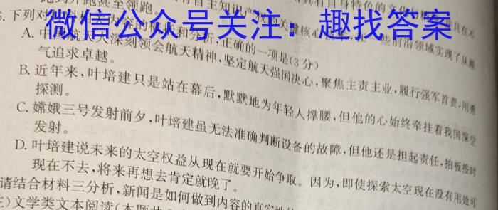 “天一大联考·安徽卓越县中联盟” 2022-2023学年(下)高二年级阶段性测试(期中)语文