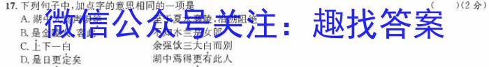 新疆乌鲁木齐2023年高三年级第三次质量监测(问卷)语文