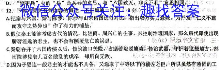 2023年陕西省普通高中学业水平考试全真模拟(二)语文