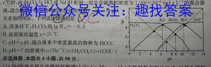 天一大联考·安徽卓越县中联盟 2024-2023学年高三年级第二次联考化学