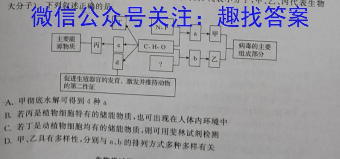 2023年普通高等学校招生全国统一考试考前演练四4(全国卷)生物