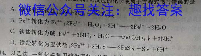 湖南省部分学校2023年4月高三模拟考试化学