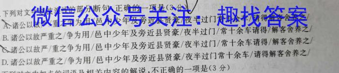 陕西省周至县2022~2023九年级第二次模拟考试语文