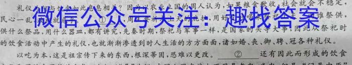 安徽省2023年下学期九年级学业水平测试模拟卷（三）语文