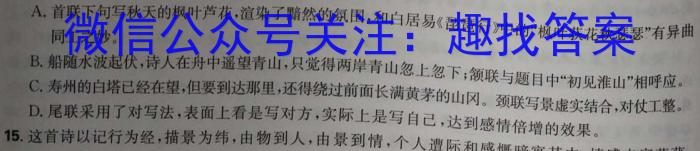 ［河北大联考］2023年普通高等学校招生全国统一模拟考试（4月A）语文
