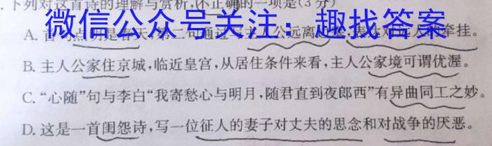 2023年安徽省初中毕业学业考试模拟仿真试卷（四）语文