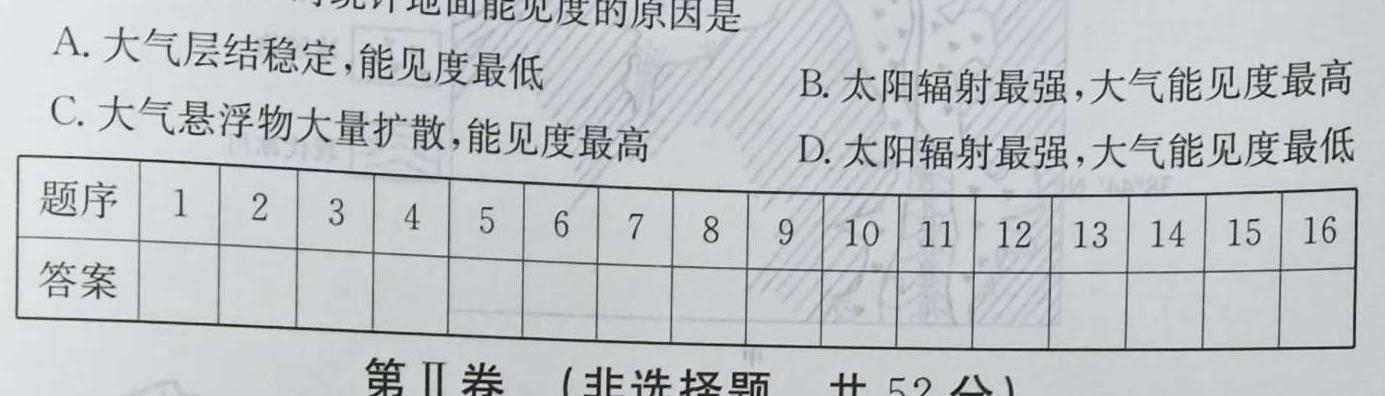 陕西省2022~2023学年度七年级第二学期期中调研试题.地理