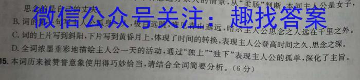 2023届江西省高三阶段性考试(23-361C)语文