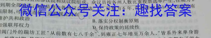 黑白卷 2023年普通高等学校招生全国统一考试(黑卷)历史