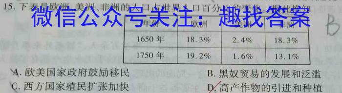 2023届玉树州高三第三次联考(233446Z)历史