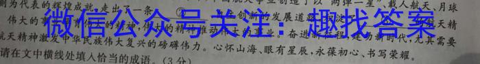 安徽省2022~2023学年度皖北县中联盟5月联考(3451C)语文