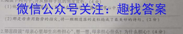 [晋城二模]晋城市2023年高三第二次模拟考试(X)语文