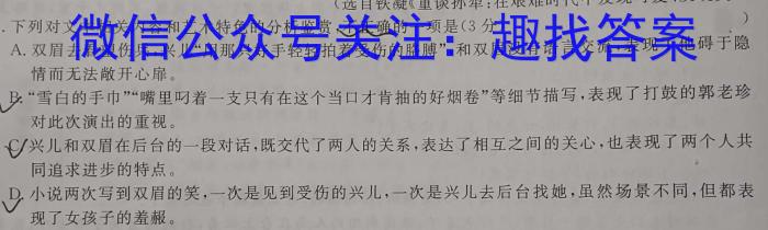 [陕西二模]2023年陕西省高三教学质量检测试题(二)语文