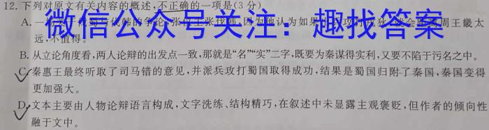 黑白卷 2023年普通高等学校招生全国统一考试(黑卷)语文