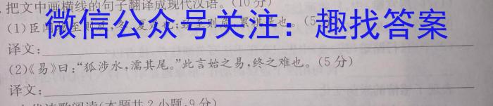 2023年陕西省初中学业水平考试全真预测试卷语文