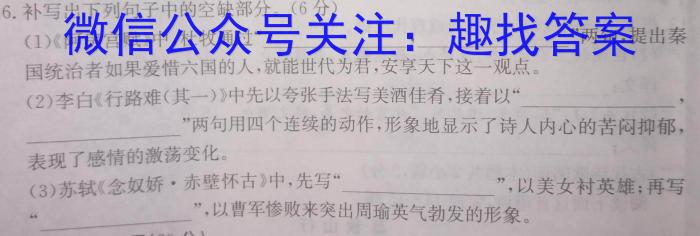 河南省2022-2023年度下学年高一年级第二次联考(23-419A)语文