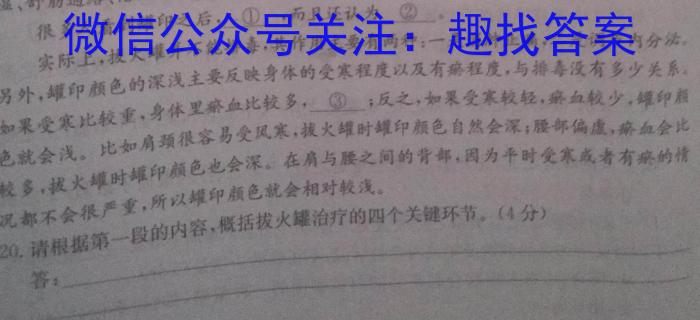 江西省2023年赣北学考联盟第一次联考（九年级）语文
